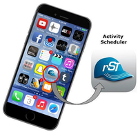 iPhone with activity scheduler app