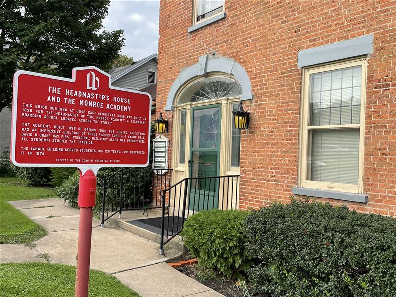 headmaster’s house and historic marker